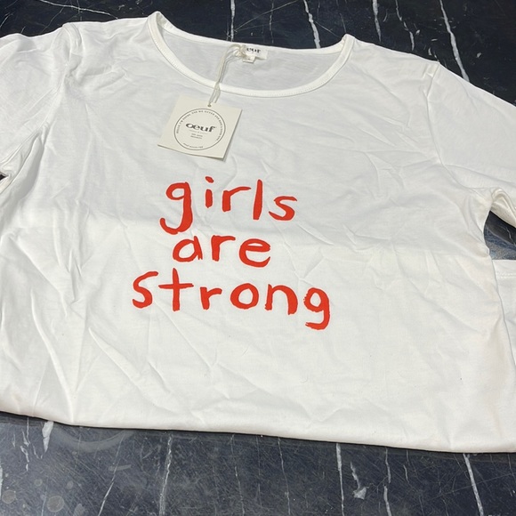 Oeuf Tops - Girls are strong adult shirt